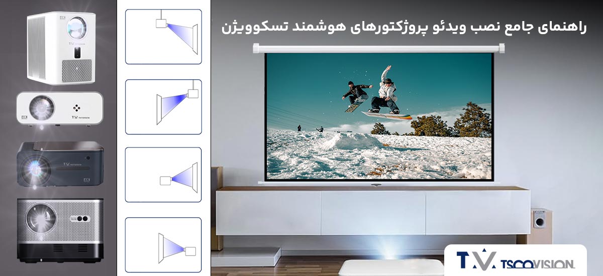 راهنمای جامع نصب ویدئو پروژکتورهای هوشمند تسکوویژن