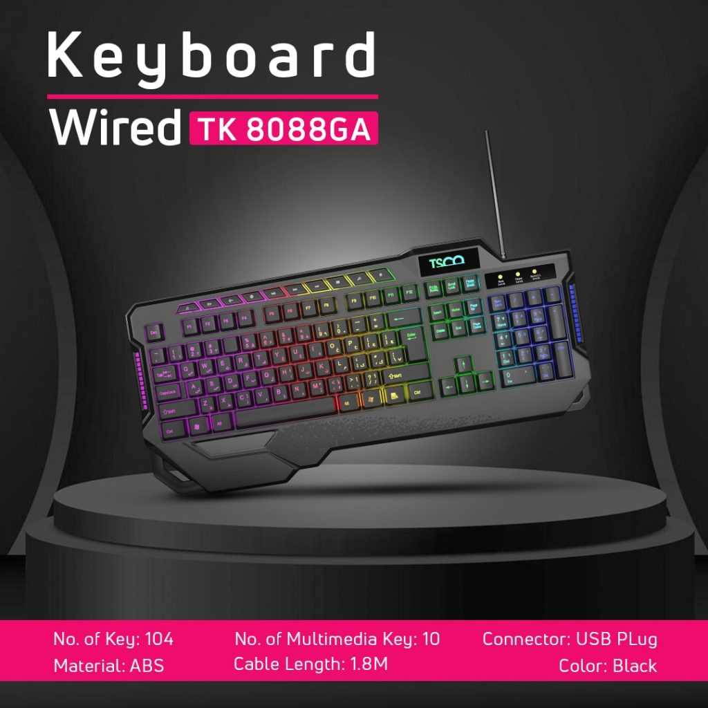 کیبورد تسکو مدل TK 8088 GA