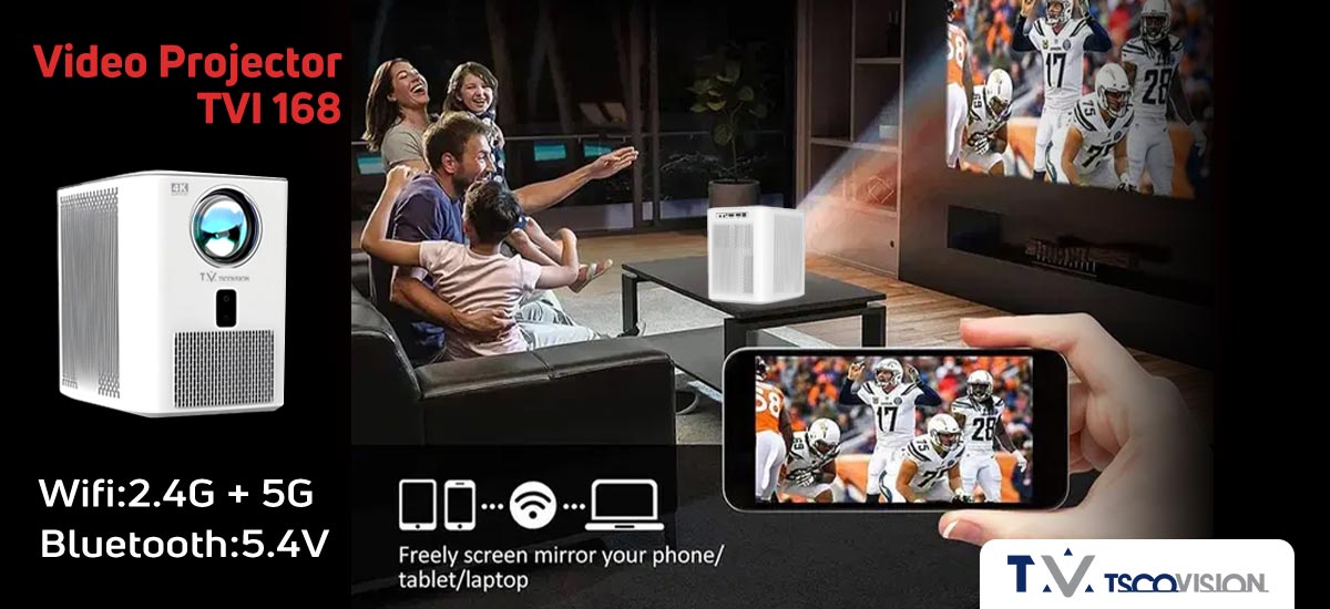 پروژکتور هوشمند تسکوویژن با قابلیت Screen Mirror | TVI 168