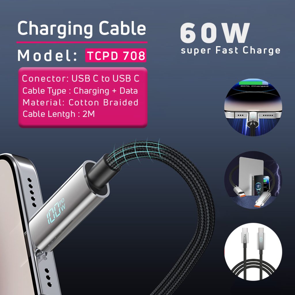 کابل شارژ تسکو مدل TCPD 708