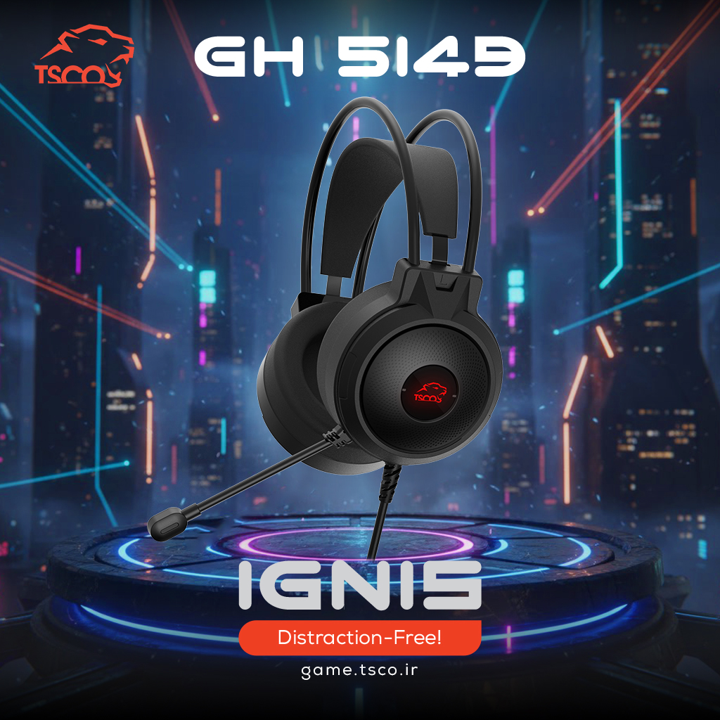 هدست گیمینگ تسکو مدل GH 5149 LGNIS