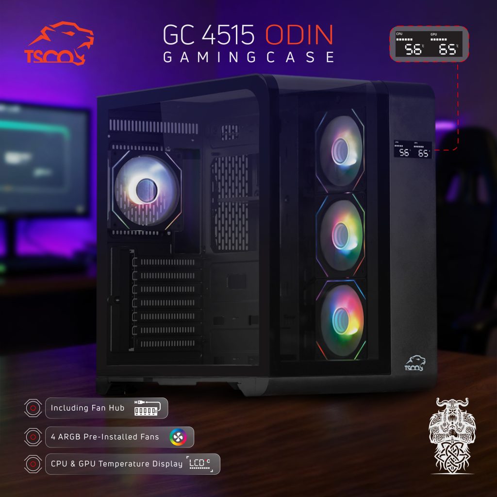 کیس گیمینگ تسکو مدل GC 4515 Odin